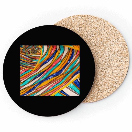 Neon Rainbow Retro 2023 NewYear Vintage Stronger Coasters