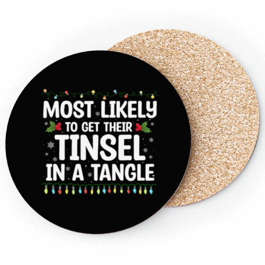 Xmas Quote, Funny Christmas Quote, Santa Claus Coasters
