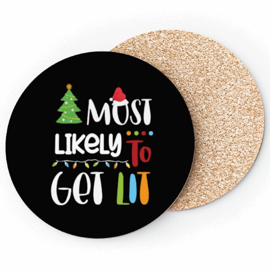 Xmas Quote, Funny Christmas Quote, Santa Claus Coasters