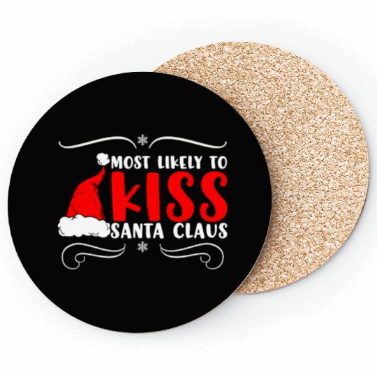 Xmas Quote, Funny Christmas Quote, Santa Claus Coasters