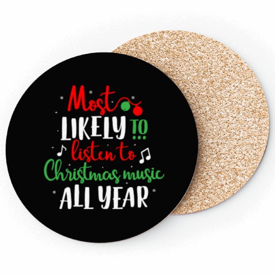 Xmas Quote, Funny Christmas Quote, Santa Claus Coasters