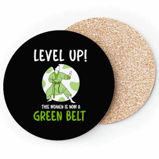 Level Up! This women is now a green belt Coasters