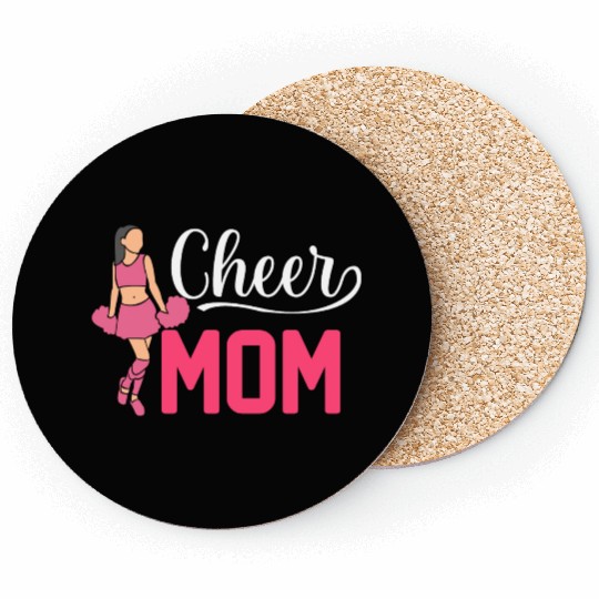 Womens Cheer Mom Gymnastics Cheerleading Mom Squad Coasters
