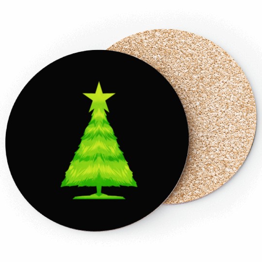 Green Balsam Fir Or White Spruce As Christmas Tree Coasters