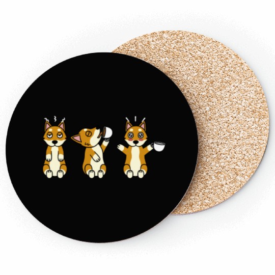 Shiba Inu Coffee Lover Coasters