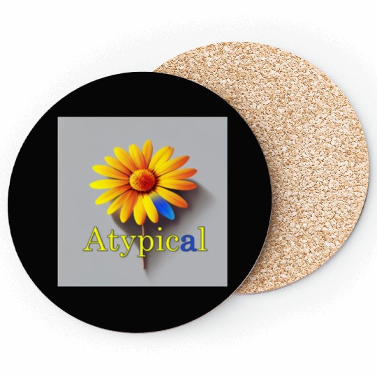 Colorful flower, atypical or neurodivergent Coasters