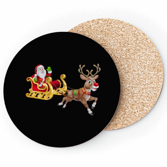 Santa Clues Merry Christmas  #1 Coasters