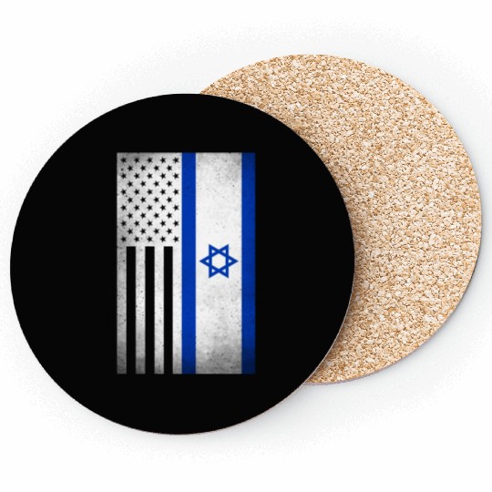 Israel Design for proud Israeli Americans Coasters