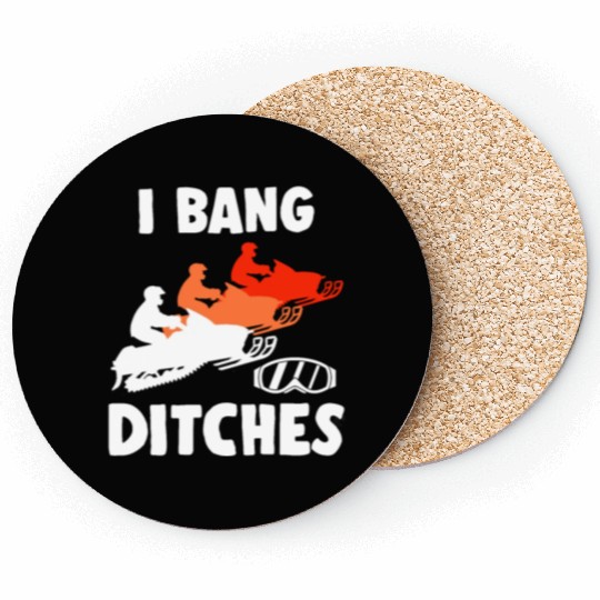 Snowmobile Ride Funny Snowmobiling Motor Dirt Bike Coasters