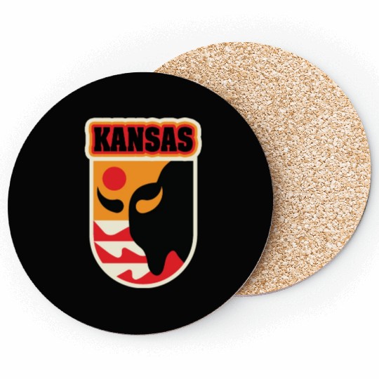 US States KANSAS Coasters