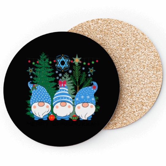 Merry Christmukkah, Jewish Christmas, Hanukkah Coasters