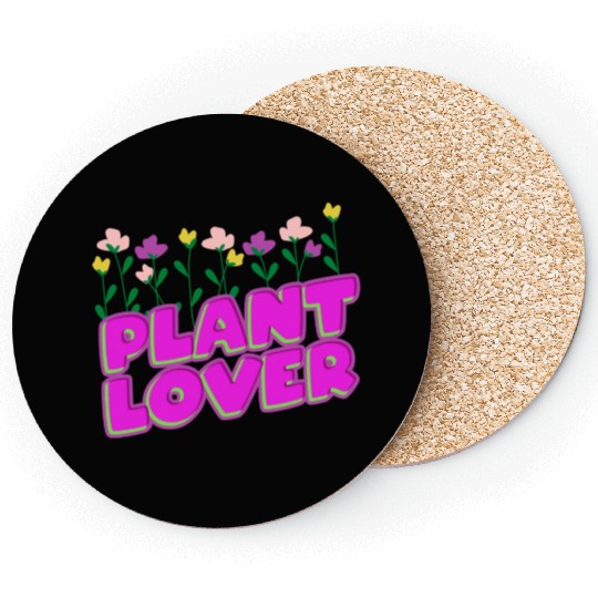 Nature Plant Lover Purple with Flower Garden Coasters