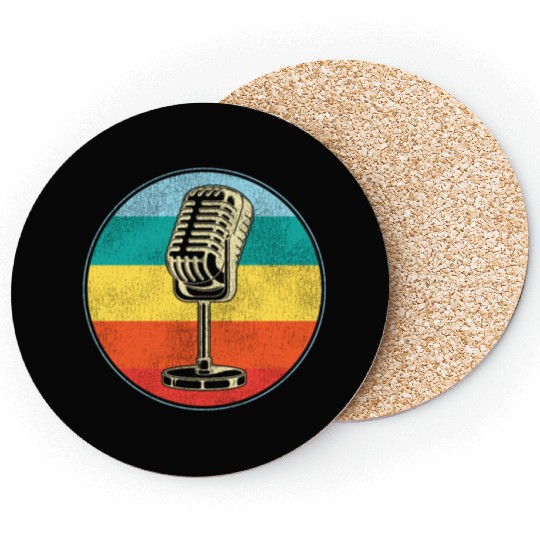 Karaoke Singer Microphone Vocalist Coasters