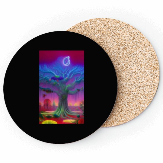 Neon Magic tree Coasters