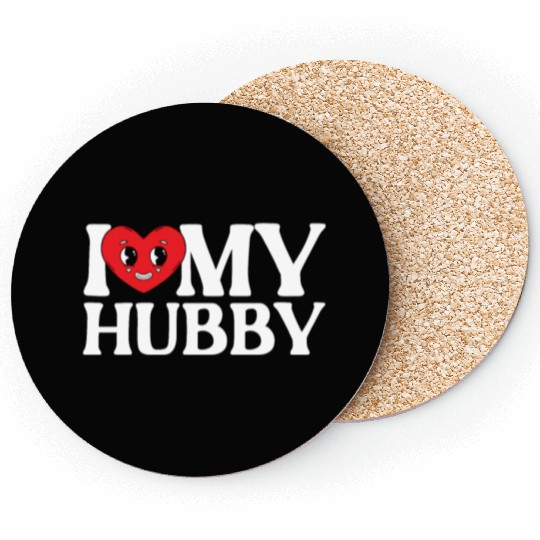 I Love My Hubby Valentines Day Marriage Cupid Love Coasters