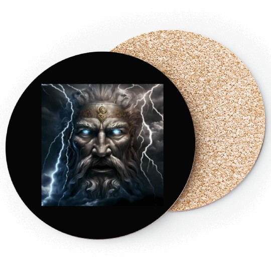 Portrait of Zeus Coasters