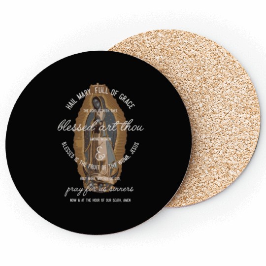 Our Lady Of Guadalupe Hail Mary Prayer Catholic Coasters