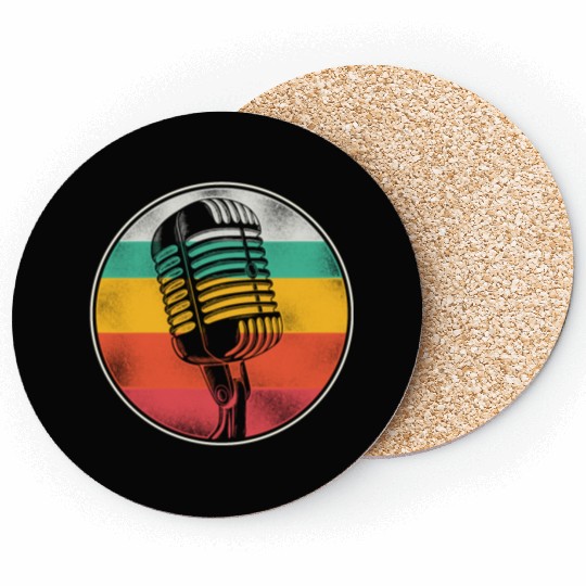 Karaoke Singer Microphone Vocalist Coasters