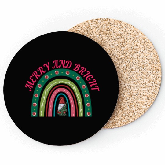 Merry and bright Christmas Coasters