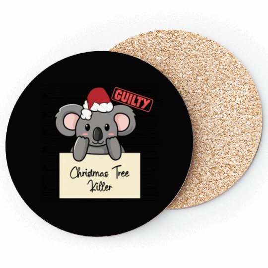 Koala christmas funny prison Coasters