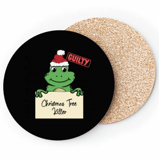 Frog christmas funny prison Coasters