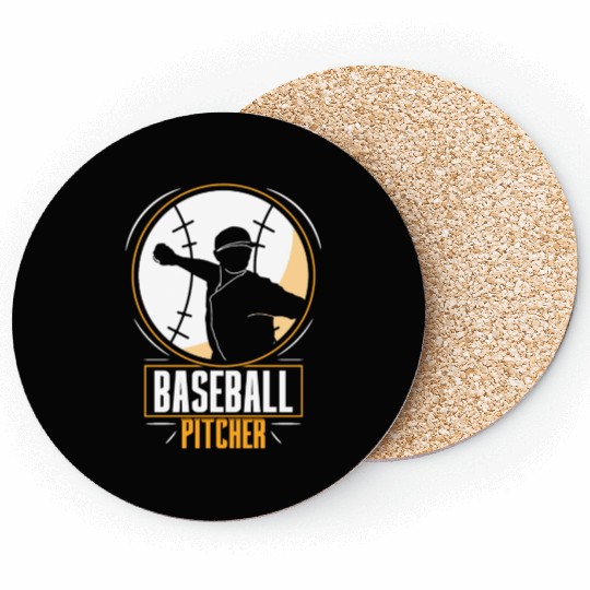 Baseball Pitcher Hobby Player Sayings Coasters