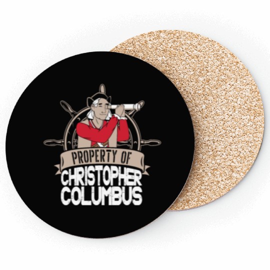 Columbus Day 1492 Helm Telescope Coasters