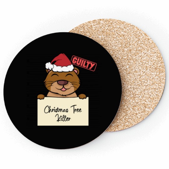 Sea otter christmas funny prison Coasters