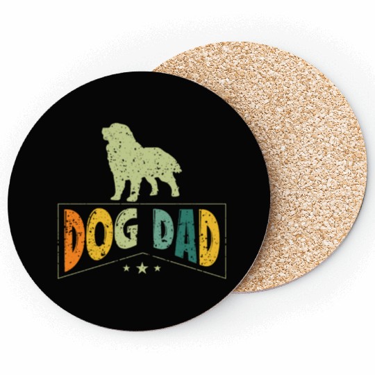 Dog Dad Cute Puppy Dog Owners Pet Lover Gift Ideas Coasters