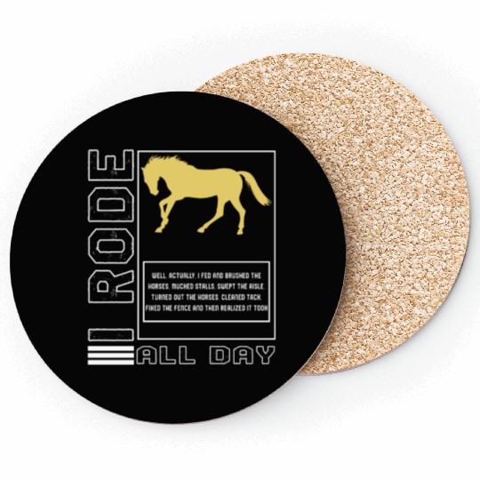 Cowboy Coasters, I Rode All Day Funny Definition Coasters