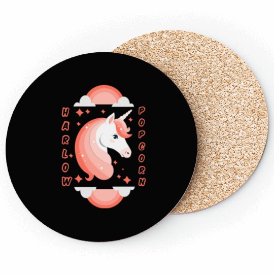 Harlow And Popcorn Merch Popcorn The Pony Coasters
