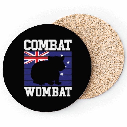 Combat Wombat For A Wombats Lover Coasters