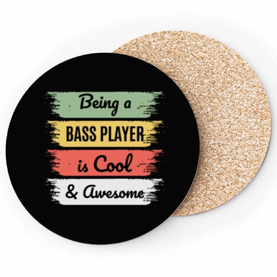 Bass Guitar Player Music Musician Bassist Funny Coasters