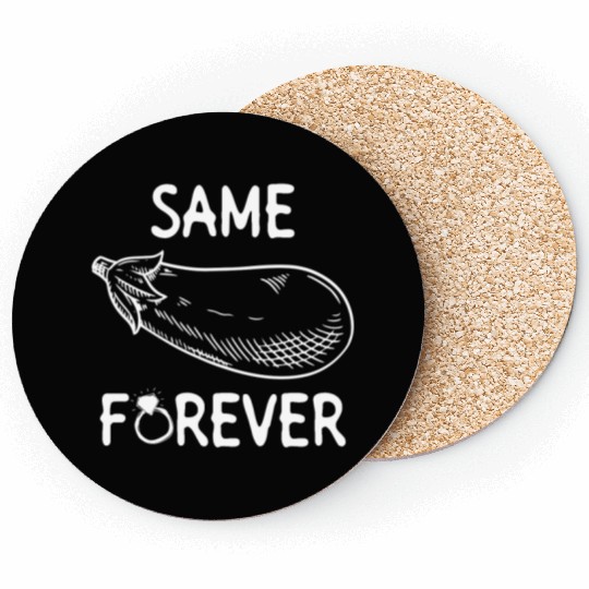 Same Eggplant Forever - Bride Bachelorette Party Coasters