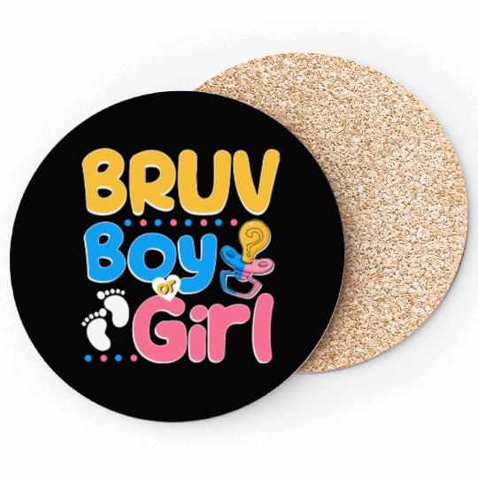Pink or Blue Bruv Loves You Best Brother Ever Big Coasters