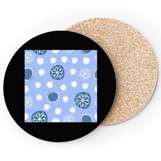 Winter Snowflakes Pattern Coasters