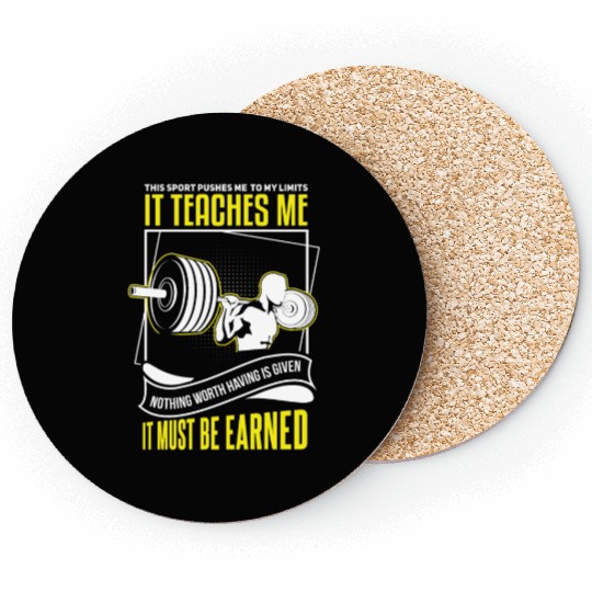 Cool bodybuilder fitness saying Coasters