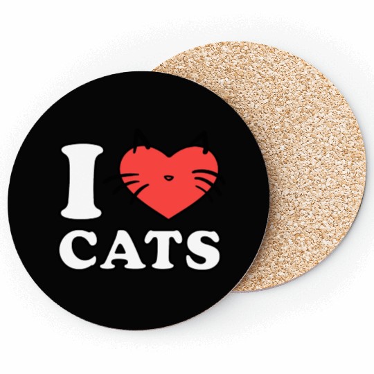 i love cats Coasters