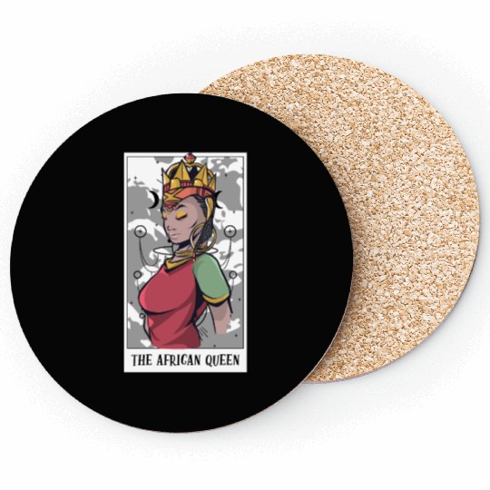 Awesome The African Queen Tarot Card A Tarot Coasters