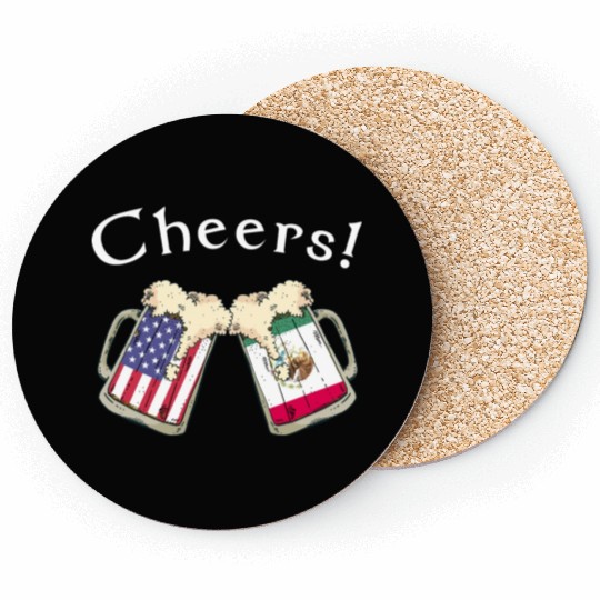 Mexican American Grown Country Cheers Beer Drink Coasters