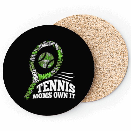 Artistic Pleasant Tennis Mommies Quote Coasters