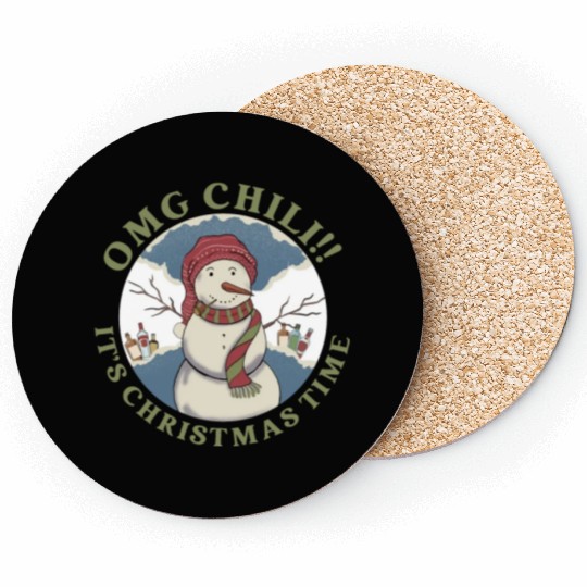 Omg Chili!! It's Christmas Time Apparel Coasters