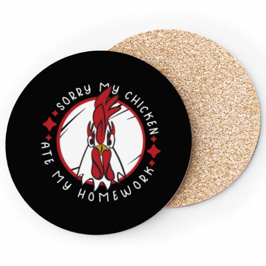 Chicken Farmer Gift Funny Chickens Country Farm Coasters