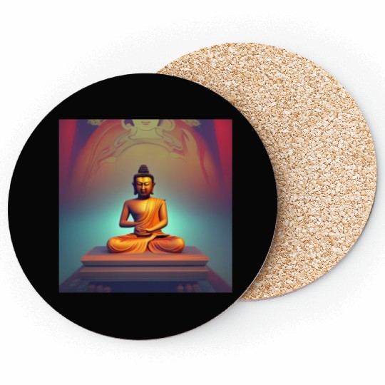 Buddha statue portrait Coasters