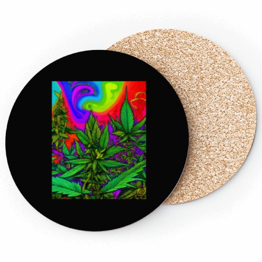 Psychedelic cannabis land Coasters