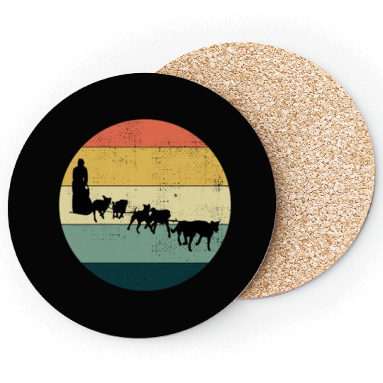 Husky Sledding Sled Dog Racing Alaskan Racers Coasters