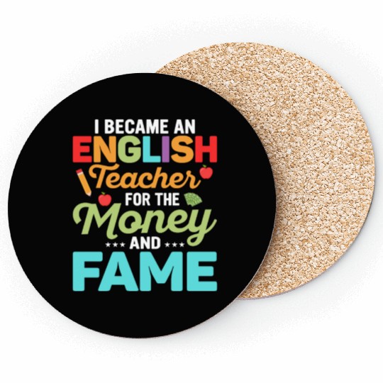 I Became An English Teacher Grammar Language Coasters