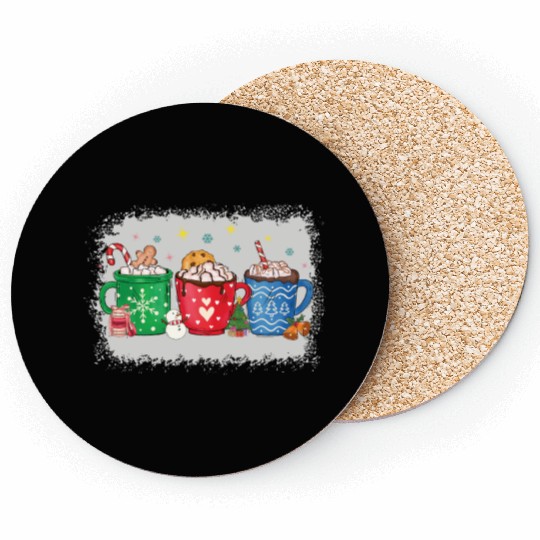 Christmas Hot Chocolate Peppermint Mocha Coasters