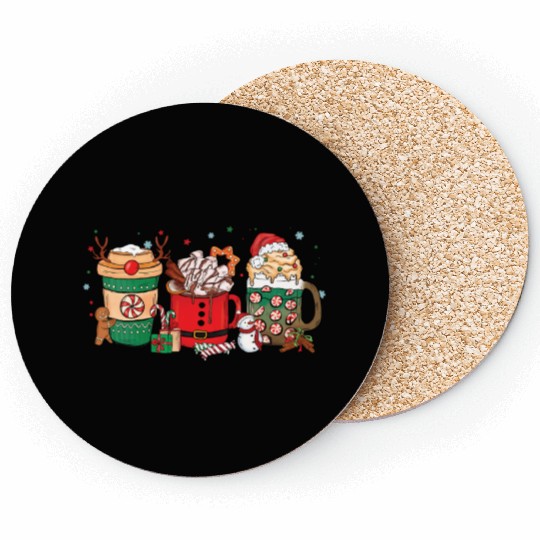 Christmas Hot Chocolate Cup Coasters