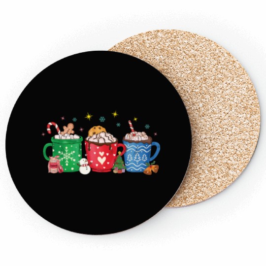 Christmas Hot Chocolate Cup Coasters